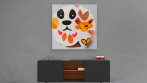 Canvas Chiens abstraits